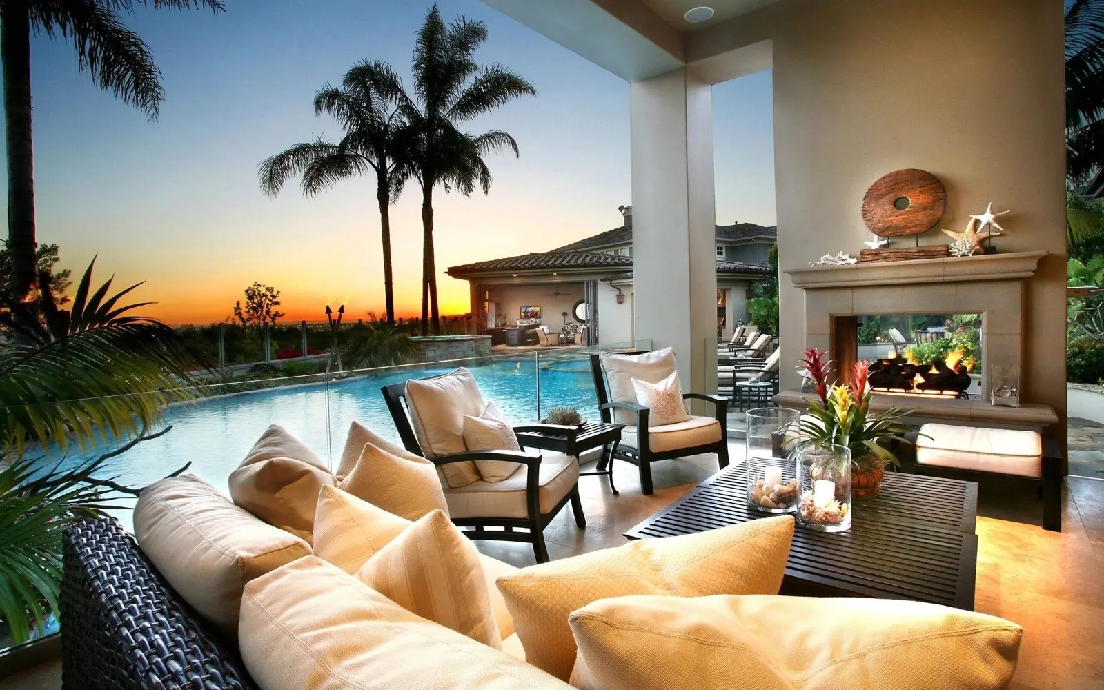 An architect-designed home with a pool
